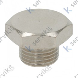 Racor tapon niquel 1-4 macho (2 uds)