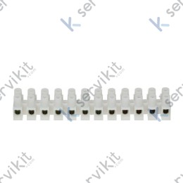 Regleta 12 polos 16mm plástico