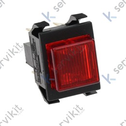 Interruptor rojo bipolar 16a 230v 22x27mm cafetera Faema (02 uds)