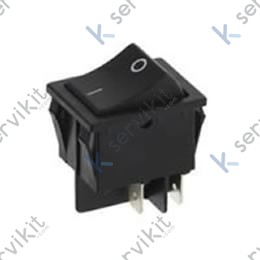 Interruptor bipolar negro 230V 30x22mm