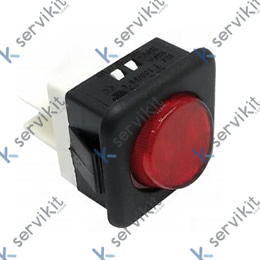 Interruptor rojo 25x25mm 230V 16A