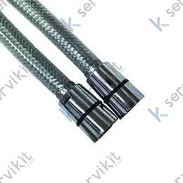 Manguera metálica flexible acero inoxidable 1.2m 1/2x1/2 Grifería